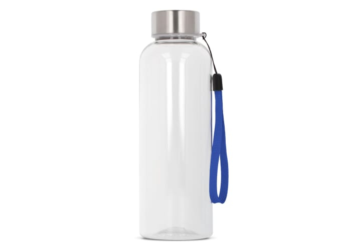 Bouteille d'eau rPET publicitaire 500ml Jude Transparent / Bleu
